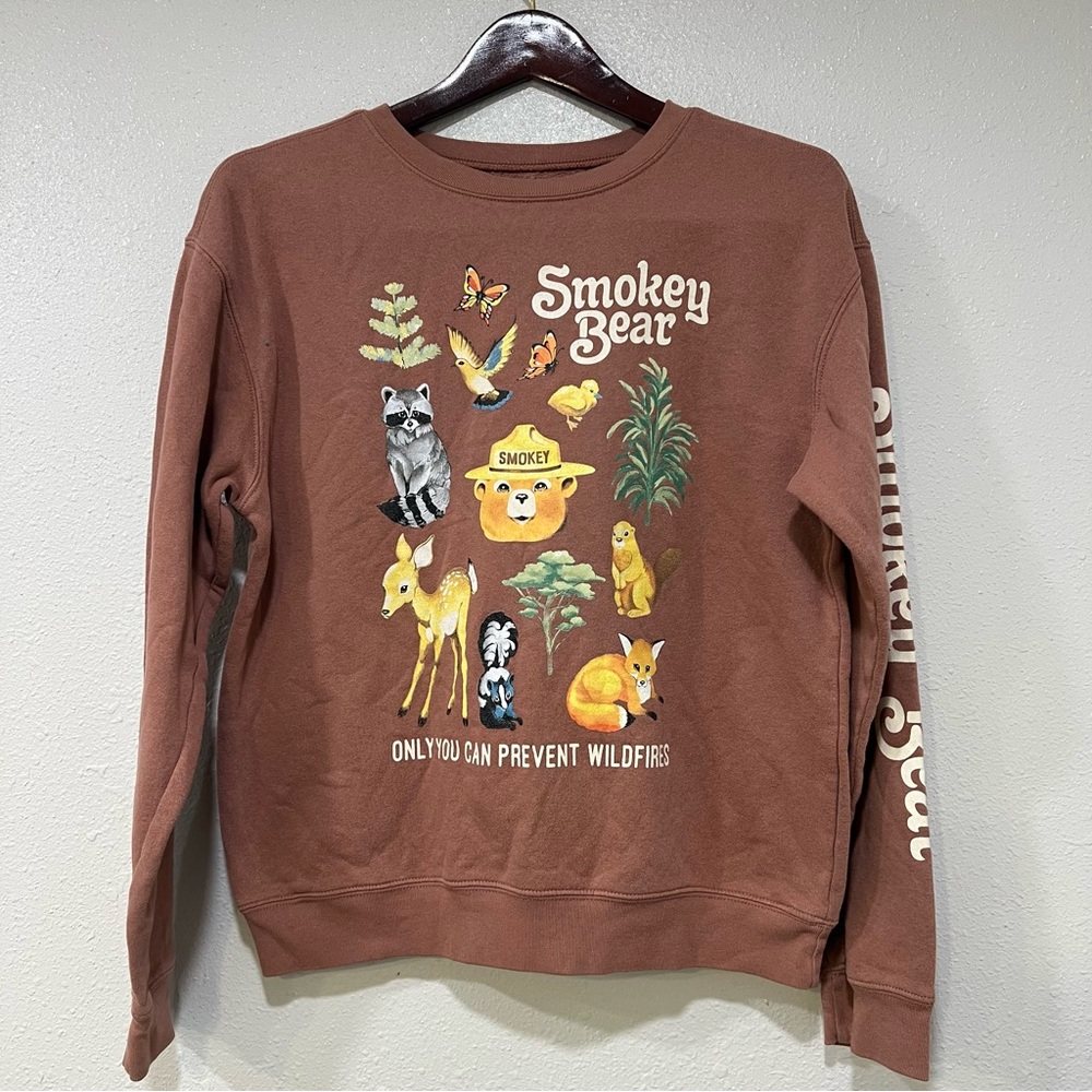Smokey Bear Brown Graphic Sweatshirt - Women's